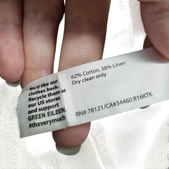 Eileen Fisher Gray Short Sleeve Lagenlook Jacket Cotton Linen Blend Artsy Chic - Picture 9 of 13